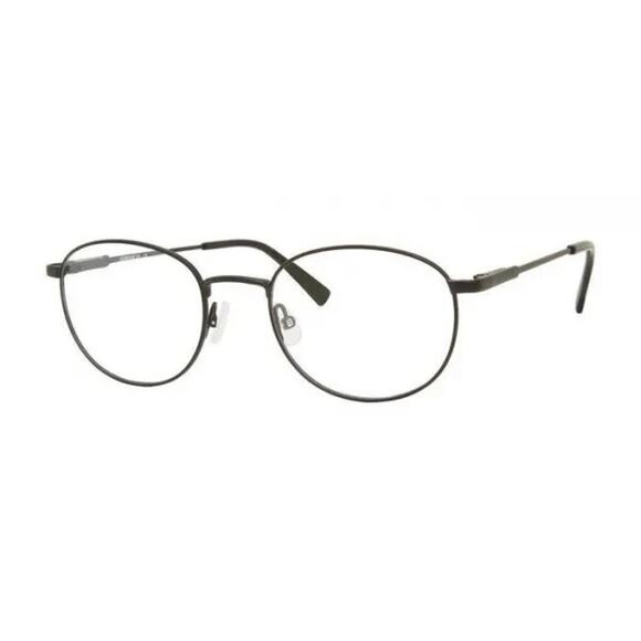 ADENSCO AD127 003 MATTE BLACK ROUND EYEGLASS FRAMES 49-19-140 - Picture 1 of 2